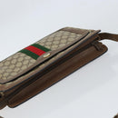 GUCCI GG Supreme Web Sherry Line Bag PVC Beige Gold 904 02 013 Auth ep12043-6