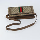 GUCCI GG Supreme Web Sherry Line Bag PVC Beige Gold 904 02 013 Auth ep12043-7