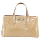 LOUIS VUITTON Vernis Wilshire PM Bag Rose Flow Lantern M91642 LV Auth ep12044-2