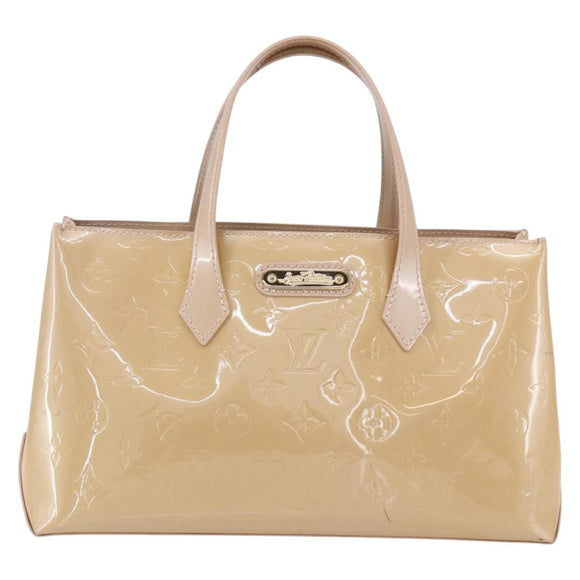 LOUIS VUITTON Vernis Wilshire PM Bag Rose Flow Lantern M91642 LV Auth ep12044