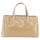 LOUIS VUITTON Vernis Wilshire PM Bag Rose Flow Lantern M91642 LV Auth ep12044-3