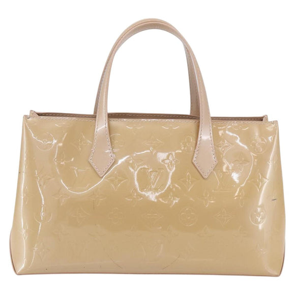 LOUIS VUITTON Vernis Wilshire PM Bag Rose Flow Lantern M91642 LV Auth ep12044