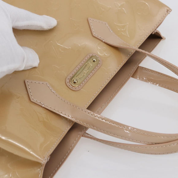 LOUIS VUITTON Vernis Wilshire PM Bag Rose Flow Lantern M91642 LV Auth ep12044