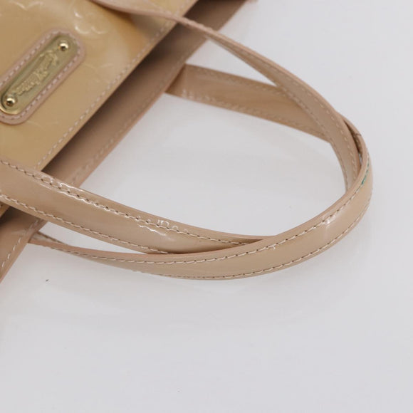 LOUIS VUITTON Vernis Wilshire PM Bag Rose Flow Lantern M91642 LV Auth ep12044