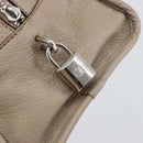 LOEWE Anagram Amazona 36 Hand Bag Leather Gray Silver Auth ep12046-17