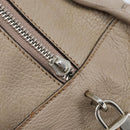 LOEWE Anagram Amazona 36 Hand Bag Leather Gray Silver Auth ep12046-10