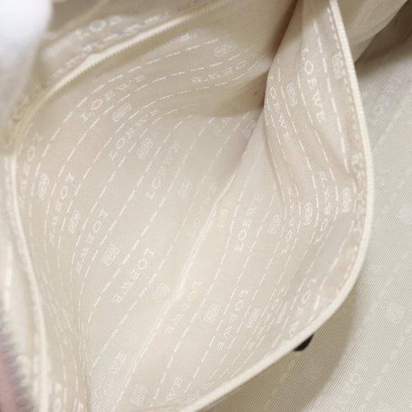 LOEWE Anagram Amazona 36 Hand Bag Leather Gray Silver Auth ep12046