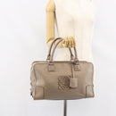 LOEWE Anagram Amazona 36 Hand Bag Leather Gray Silver Auth ep12046-25