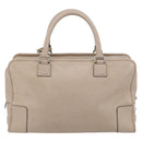 LOEWE Anagram Amazona 36 Hand Bag Leather Gray Silver Auth ep12046-2