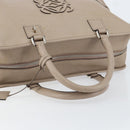 LOEWE Anagram Amazona 36 Hand Bag Leather Gray Silver Auth ep12046-7