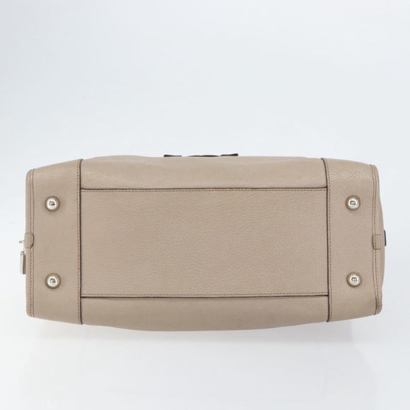 LOEWE Anagram Amazona 36 Hand Bag Leather Gray Silver Auth ep12046