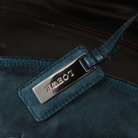 LOEWE Nappa Aire Hand Bag Leather Navy Auth ep12047