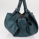 LOEWE Nappa Aire Hand Bag Leather Navy Auth ep12047-4