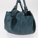 LOEWE Nappa Aire Hand Bag Leather Navy Auth ep12047-5