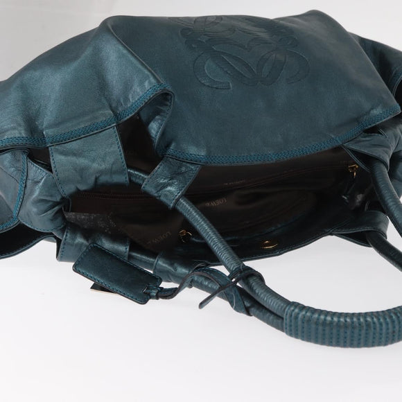 LOEWE Nappa Aire Hand Bag Leather Navy Auth ep12047