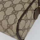 GUCCI GG Supreme Web Sherry Line Shoulder Bag PVC Beige Gold Auth ep12050-10