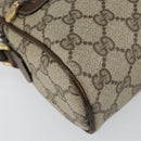 GUCCI GG Supreme Web Sherry Line Shoulder Bag PVC Beige Gold Auth ep12050-11