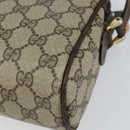 GUCCI GG Supreme Web Sherry Line Shoulder Bag PVC Beige Gold Auth ep12050-12