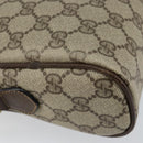 GUCCI GG Supreme Web Sherry Line Shoulder Bag PVC Beige Gold Auth ep12050-13