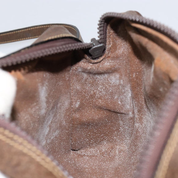 GUCCI GG Supreme Web Sherry Line Shoulder Bag PVC Beige Gold Auth ep12050