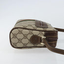 GUCCI GG Supreme Web Sherry Line Shoulder Bag PVC Beige Gold Auth ep12050-4