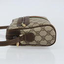 GUCCI GG Supreme Web Sherry Line Shoulder Bag PVC Beige Gold Auth ep12050-5