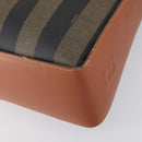 FENDI Pecan Canvas Tote Bag Brown Black Auth ep12054-16