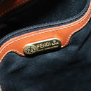 FENDI Pecan Canvas Tote Bag Brown Black Auth ep12054-19