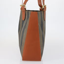 FENDI Pecan Canvas Tote Bag Brown Black Auth ep12054-3