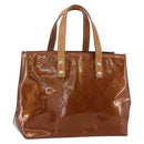 LOUIS VUITTON Monogram Vernis Reade PM Hand Bag Bronze M91146 LV Auth ep12056-1