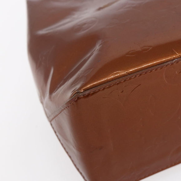 LOUIS VUITTON Monogram Vernis Reade PM Hand Bag Bronze M91146 LV Auth ep12056