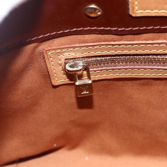 LOUIS VUITTON Monogram Vernis Reade PM Hand Bag Bronze M91146 LV Auth ep12056