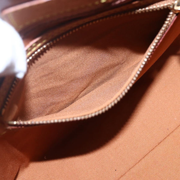 LOUIS VUITTON Monogram Vernis Reade PM Hand Bag Bronze M91146 LV Auth ep12056