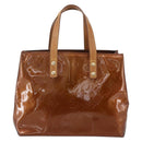 LOUIS VUITTON Monogram Vernis Reade PM Hand Bag Bronze M91146 LV Auth ep12056-13