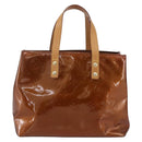 LOUIS VUITTON Monogram Vernis Reade PM Hand Bag Bronze M91146 LV Auth ep12056-2