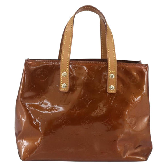 LOUIS VUITTON Monogram Vernis Reade PM Hand Bag Bronze M91146 LV Auth ep12056