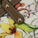 GUCCI Flora Tote Bag Canvas Leather White Gold 247209 Auth ep12057-17