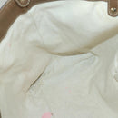 GUCCI Flora Tote Bag Canvas Leather White Gold 247209 Auth ep12057-11