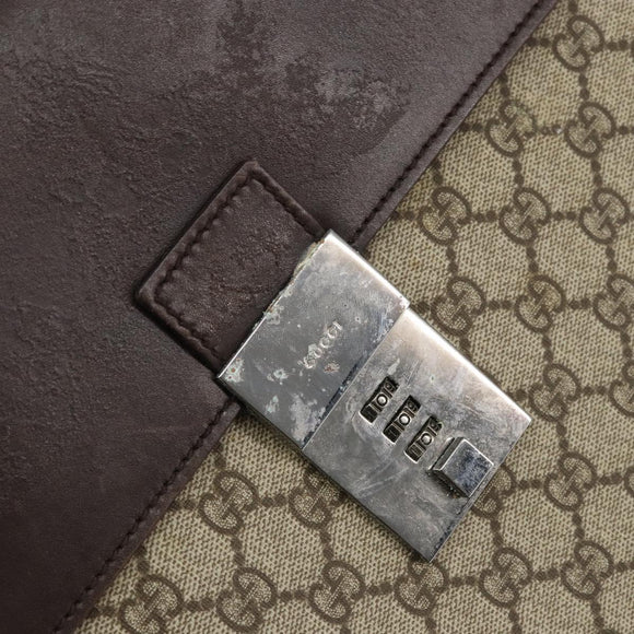 GUCCI GG Supreme Hand Bag PVC Beige Silver 34044 Auth ep12061