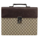 GUCCI GG Supreme Hand Bag PVC Beige Silver 34044 Auth ep12061-2