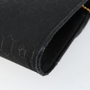 Christian Dior Honeycomb Canvas Chain Shoulder Bag Black Gold Auth ep12064-12