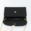 Christian Dior Honeycomb Canvas Chain Shoulder Bag Black Gold Auth ep12064-15