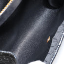 Christian Dior Honeycomb Canvas Chain Shoulder Bag Black Gold Auth ep12064-17