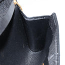 Christian Dior Honeycomb Canvas Chain Shoulder Bag Black Gold Auth ep12064-18