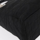 Christian Dior Lady Dior Canage Hand Bag Nylon 2way Black Silver Auth ep12065-12