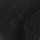 Christian Dior Lady Dior Canage Hand Bag Nylon 2way Black Silver Auth ep12065-14