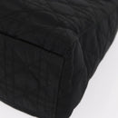 Christian Dior Lady Dior Canage Hand Bag Nylon 2way Black Silver Auth ep12065-15