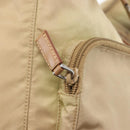 PRADA Shoulder Bag Nylon Beige Silver Auth ep12067-17