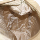 PRADA Shoulder Bag Nylon Beige Silver Auth ep12067-20