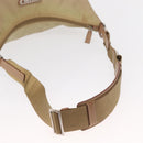 PRADA Shoulder Bag Nylon Beige Silver Auth ep12067-7